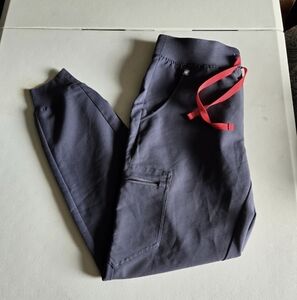 Figs Womens Zamora High Rise Jogger Scrub Pants Size Small Charcoal Color